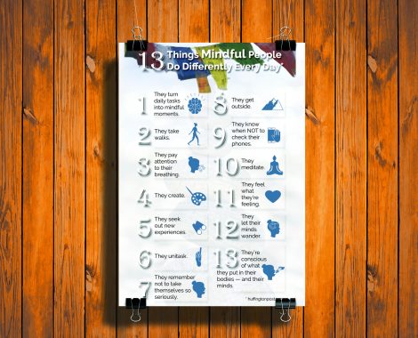 Poster: 13 Things Mindful People Do Every Day